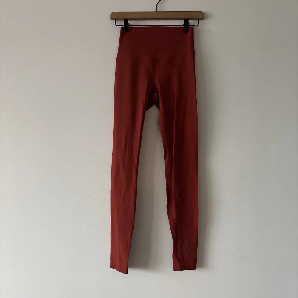 Lululemon‎ Align Pant Full Women's Sz 4 Orange Yoga Athleisure W5BOBS PILLING